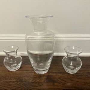 Trio of signed Simon Pearce Shelburne Vases